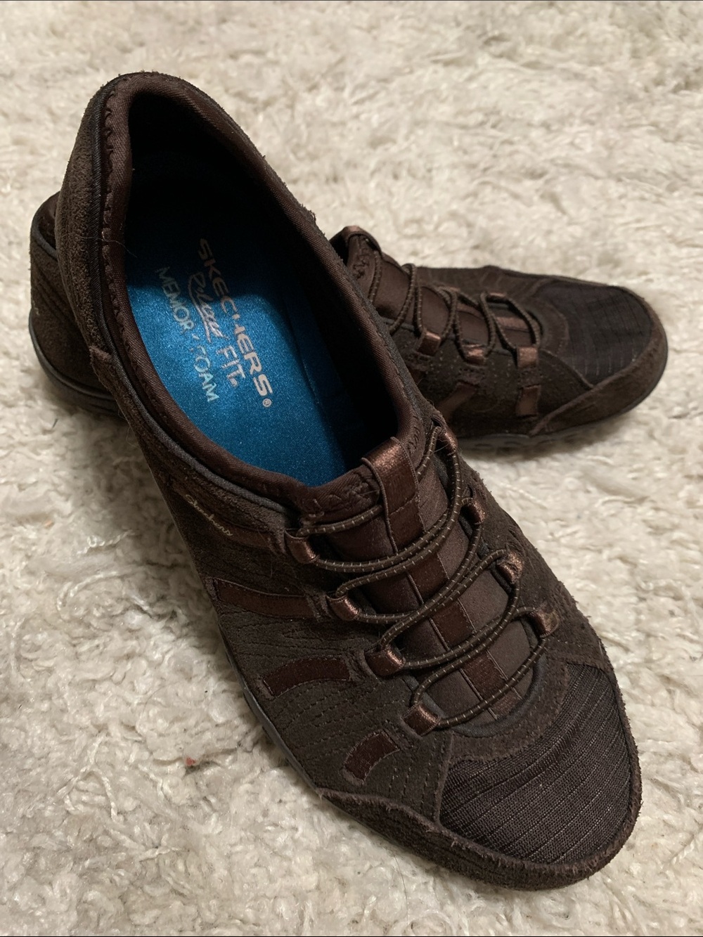 Skechers Relaxed Fit Memory Foam Slip on Shoe - Chocolate Brown